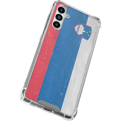 Slovenia Flag Distressed Galaxy A15 5G Clear Case